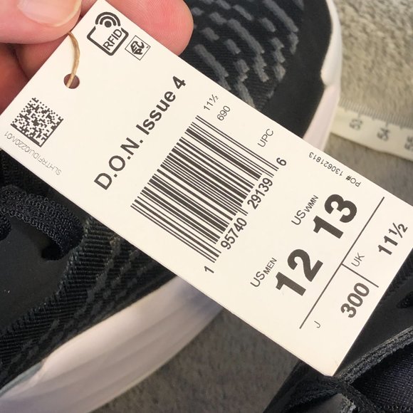 adidas D.O.N. Issue #4 Men's Core Black Cloud White Carbon Sneakers Shoes - Picture 17 of 17